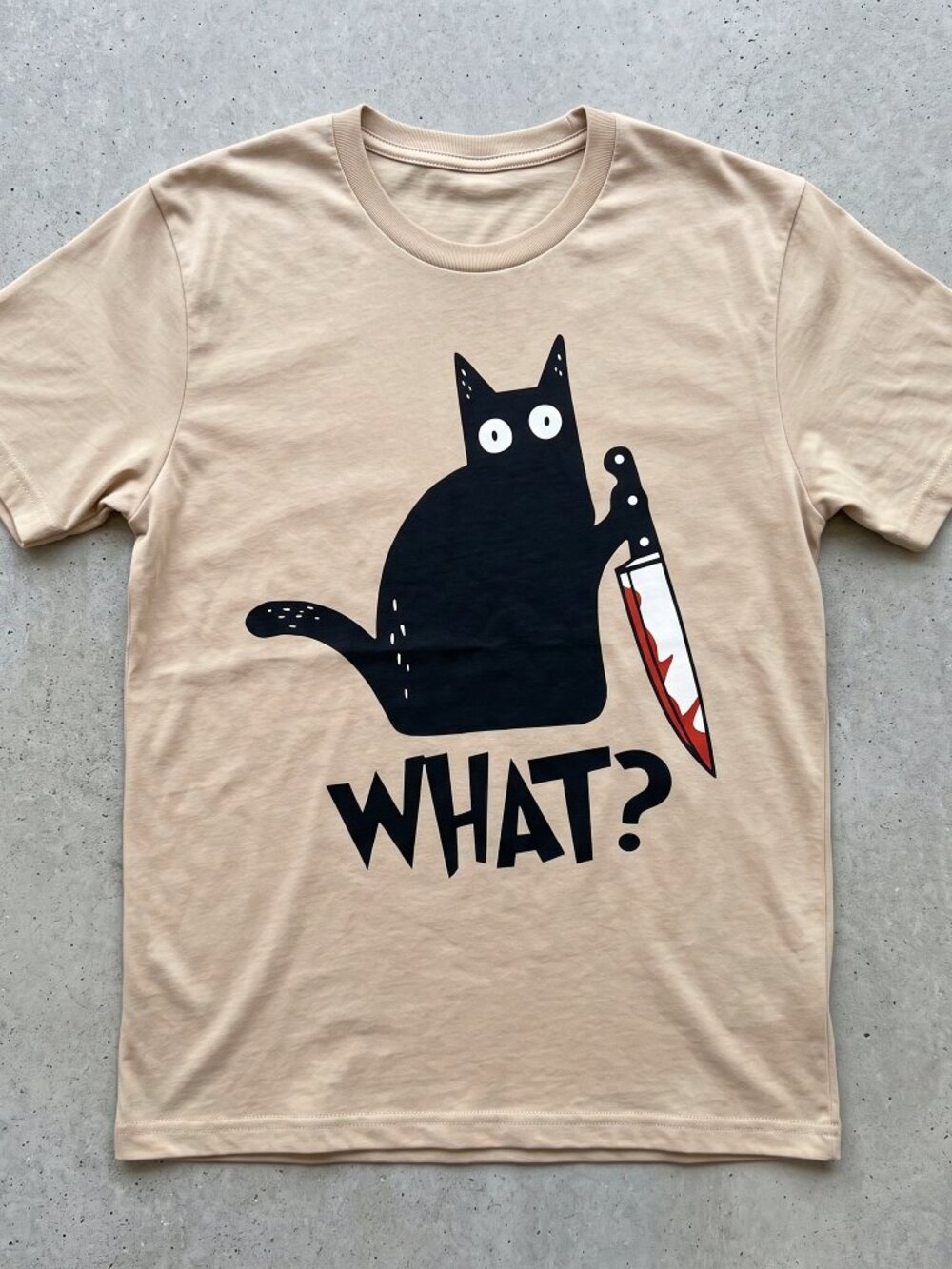 Cat What? Murderous Black Cat With Knife Gift Premium T-Shirt
